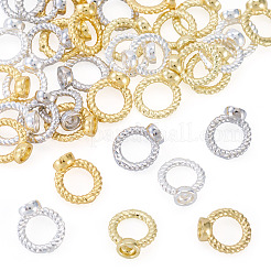 40Pcs 4 Colors Brass Ring Charm Connectors&nbsp;KK-TA0008-48