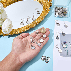 40Pcs 304 Stainless Steel Earring Hooks&nbsp;DIY-SC0033-77B