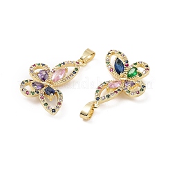 Brass Micro Pave Colorful Cubic Zirconia Pendants&nbsp;KK-E068-VC408