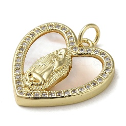 Brass Micro Pave Cubic Zirconia Pendants&nbsp;KK-Q808-32G