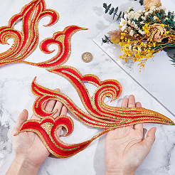 2Pcs Cloud Clothing Computerized Embroidery Cloth Iron on/Sew on Patches&nbsp;DIY-GF0012-97B