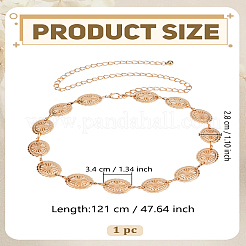 1Pc Alloy Oval Link Chain Belts&nbsp;AJEW-LP0007-43G