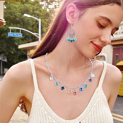 110Pcs 11 Colors Electroplate Glass Pendants&nbsp;PALLOY-TAC0309