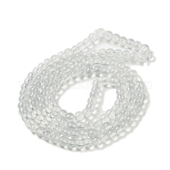 ガラスビーズ連売り  グリッターパウダー付き  ラウンド  グレー  6x5.5mm  穴：1mm  約142個/連  29.92''（76センチメートル）&nbsp;GLAA-K068-01A-13
