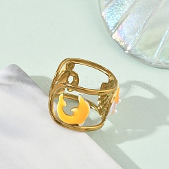 Ocean 304 Stainless Steel Cuff Open Rings&nbsp;RJEW-C166-01A-G