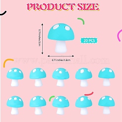 20Pcs Mushroom Silicone Focal Beads&nbsp;JX901H