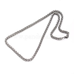 Tarnish Resistant Great 304 Stainless Steel Wheat Chain Necklaces&nbsp;NJEW-O058-04P