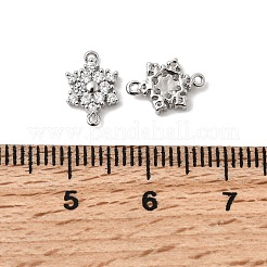 Brass Micro Pave Cubic Zirconia Connector Charms&nbsp;KK-L258-03A-P