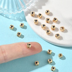 SHEGRACE Brass Cubic Zirconia Beads&nbsp;XGRQ4H151-682G-C