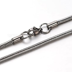 変色しにくい304ステンレススチール製スネークチェーンブレスレット  カニカン付き  ステンレス鋼色  7-1/2インチ〜7-5/8インチ（190~195mm）  2.5mm&nbsp;BJEW-O091-06P