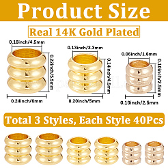 120Pcs 3 Styles Brass Beads&nbsp;KK-SP0002-64