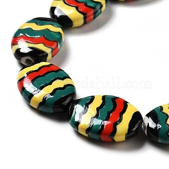 Handmade Printed Porcelain Beads&nbsp;PORC-F005-01C