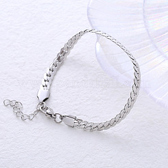 Amie Lunbi Men's Silver Titanium Steel Chain Bracelet Simple Jewelry&nbsp;AK6529