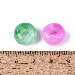 Two Tone Acrylic European Beads&nbsp;OACR-Q200-24