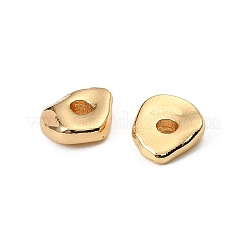 真鍮ビーズ  ナゲット  18KGP本金メッキ  6.5x5.5x1.5mm  穴：1.5mm&nbsp;KK-D106-05G