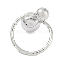 変色しない304ステンレススチール製ラウンドオープンカフリング（女性用）  ステンレス鋼色  内径：20.8mm&nbsp;RJEW-C097-07P