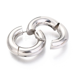 Tarnish Resistant 202 Stainless Steel Huggie Hoop Earrings&nbsp;EJEW-O087-08D-P