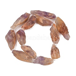 Raw Rough Natural Purple Phantom Quartz Purple Lodolite Quartz Beads Strands&nbsp;G-A305-A02-01