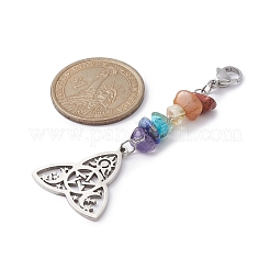 Chakra Natural Gemstone Chips Pendant Decorations&nbsp;HJEW-JM01271
