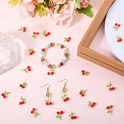 40Pcs Cherry Glass Pendants&nbsp;FIND-SC0016-51