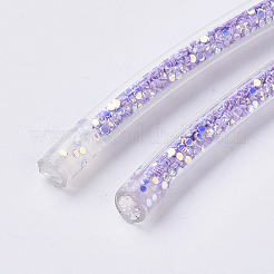 環境に優しいPVC合成ゴムコード  内側にスパンコール/スパンコール付き  ライラック  6mm  約0.98~1.31ヤード（0.9~1.2m）/連&nbsp;RCOR-Q017-05