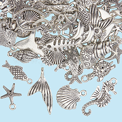 60Pcs Tibetan Style Alloy Pendants&nbsp;FIND-SP0004-07AS