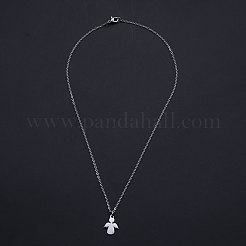 Non-Tarnish 201 Stainless Steel Pendant Necklaces&nbsp;NJEW-S105-JN572-40-1