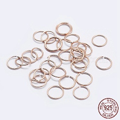 925スターリングシルバーオープンタイプ丸カン  丸く切ったのこぎり  ローズゴールド  24ゲージ  6x0.5mm  内径：5mm  約285個/10g&nbsp;STER-F036-02RG-0.5x6mm
