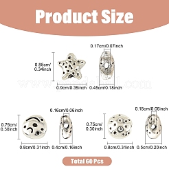 90Pcs 3 Styles Tibetan Style Alloy Beads&nbsp;FIND-YW0012-95