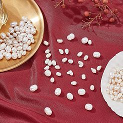 4連売り 2スタイル 天然養殖淡水真珠ビーズ連売り  ライス  貝殻色  5~11.5x5~8.5mm  穴：0.7~0.8mm  2連売り/スタイル&nbsp;PEAR-NB0001-64