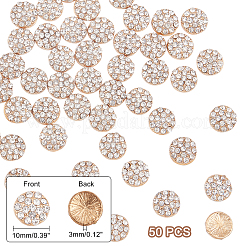 50Pcs Alloy Glass Crystal Rhinestone Cabochons&nbsp;PALLOY-AR0001-14G