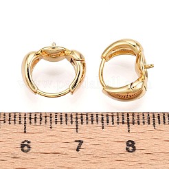 真鍮製フープピアスの発見  鉛フリー＆ニッケルフリー＆カドミウムフリー  片穴パーツ用  リング  18KGP本金メッキ  11x13x6mm  ピン：0.7mmと0.8mm&nbsp;KK-N261-30G