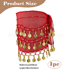 Alloy Coin Tassel Cloth Chain Belts for Dancer&nbsp;DIY-WH0888-880A
