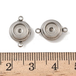304 Stainless Steel Connector Cabochon Settings&nbsp;STAS-D145-02P