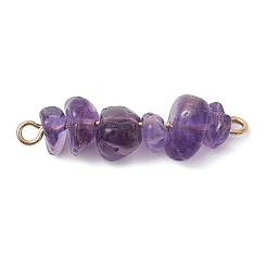 7Pcs 7 Styles Chakra Natural Red Jasper & Howlite & Tiger Eye & Carnelian & Green Aventurine & Lapis & Amethyst Chip Beaded Connector Charms&nbsp;PALLOY-JF02893
