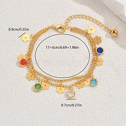 Brass Curb Chain Multi-strand Bracelets&nbsp;BP9393