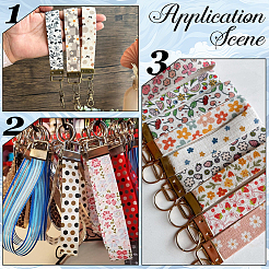 12Pcs Polyester Wristband Keychains&nbsp;KEYC-SP00007