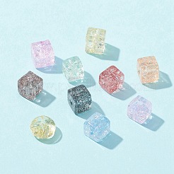 155Pcs 10 Style Transparent Crackle Glass Beads&nbsp;GLAA-FS0001-47