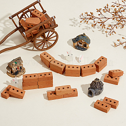 粘土質の展示装飾  れんが  ドールハウス マイクロ風景装飾アクセサリー  ペルー  29.5x14.5x9.5mm  穴：4mm&nbsp;LS-DJEW-WH0042-95