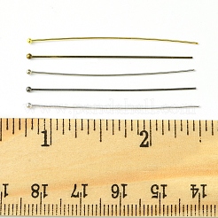 250本5色真鍮製ボールヘッドピン  ミックスカラー  24ゲージ  44x0.5mm  ヘッド：2mm  50個/カラー&nbsp;KK-FS0001-42