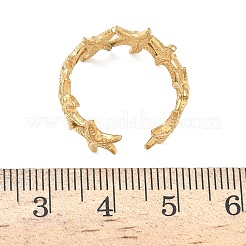 調節可能な304ステンレススチール製カフオープンリング（女性用）  ゴールドカラー  ヒトデ  調整可能  8.8mm&nbsp;RJEW-Z122-03G-02