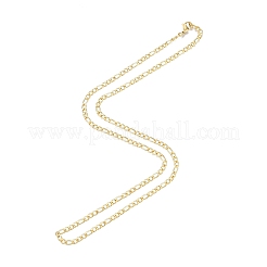 メンズ 201 ステンレススチール フィガロチェーン ネックレス  ゴールドカラー  19.69インチ（50cm）  ワイド：3mm&nbsp;NJEW-N050-A08-3-50G