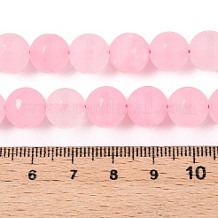 Frosted Natural White Jade Beads Strands&nbsp;G-T138-10mm-209E