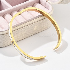 304 Stainless Steel Rhinestone Bangles for Women&nbsp;BJEW-Z092-07G