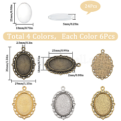 DIY Blank Oval Dome Pendant Making Kit&nbsp;DIY-SC0023-72