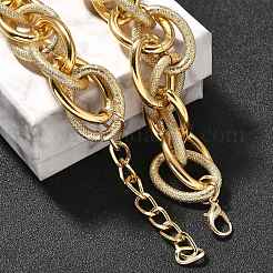 Punk Hiphop Styles Alloy Rope Chain Necklaces for Men&nbsp;NJEW-K391-01G