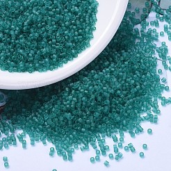 MIYUKIデリカビーズ  シリンダー  日本製シードビーズ  11/0  （db1268)マットカリブ透明ティール  1.3x1.6mm  穴：0.8mm  約10000個/袋  50 G /袋&nbsp;SEED-X0054-DB1268