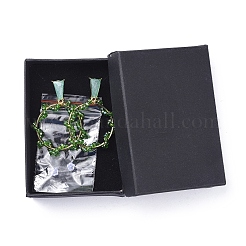 Glass Beads Dangle Ear Studs&nbsp;EJEW-JE03916-02