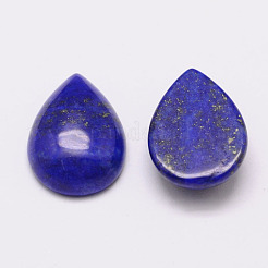 染めたティアドロップナチュラルラピスラズリカボション  18x13x6mm&nbsp;G-K026-02