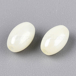 不透明色光沢ガラスシードビーズ  丸い穴  オーバル  淡黄色  6.5~7x4~4.5mm  穴：0.9~1mm  約2645個/ポンド&nbsp;SEED-N008-02A-02